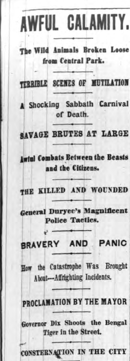New York Herald 1874 headline