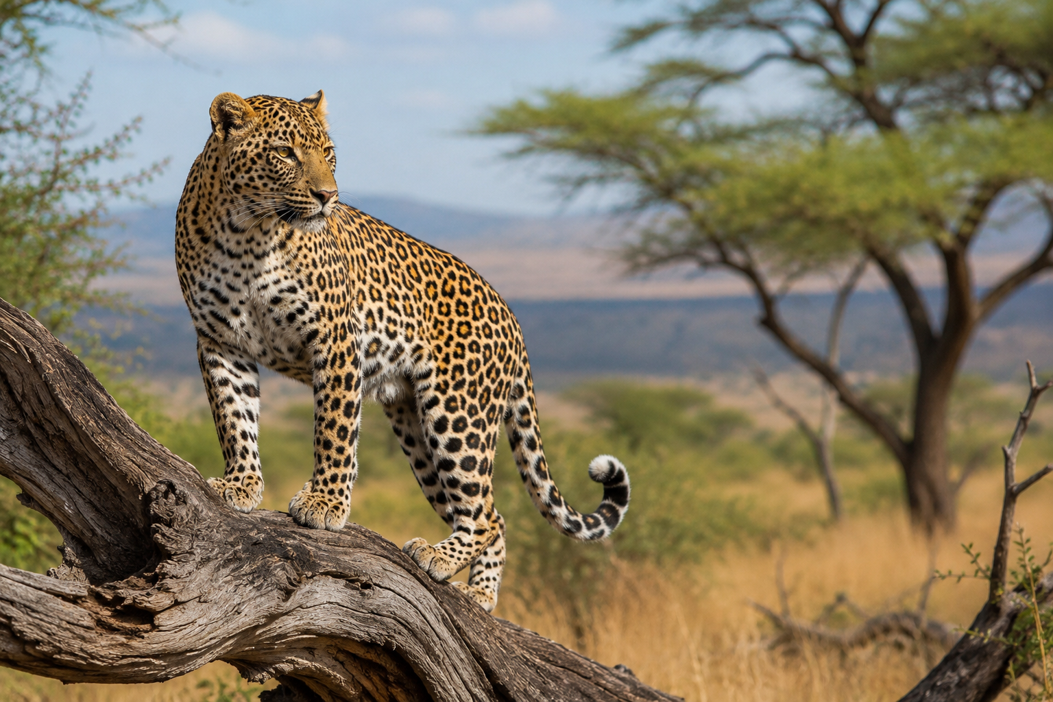 A leopard in Kenya