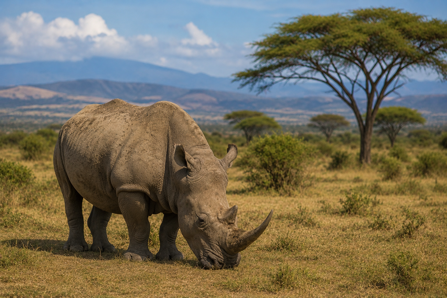 A rhino in Kenya