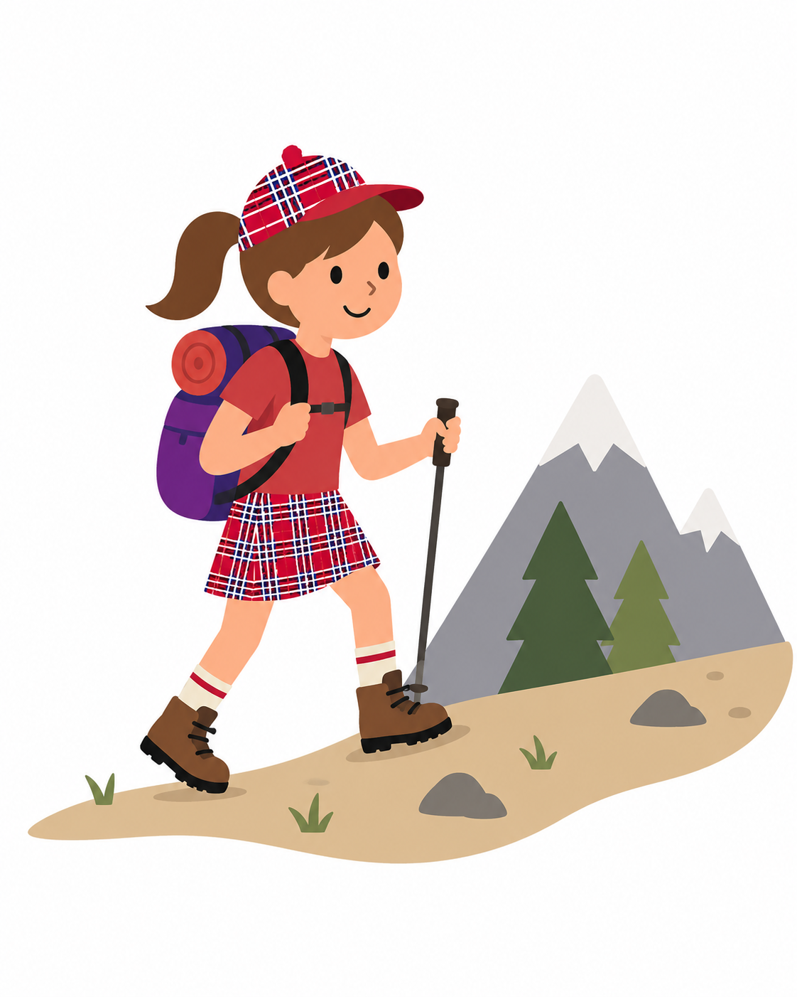 A hiker in the mountains