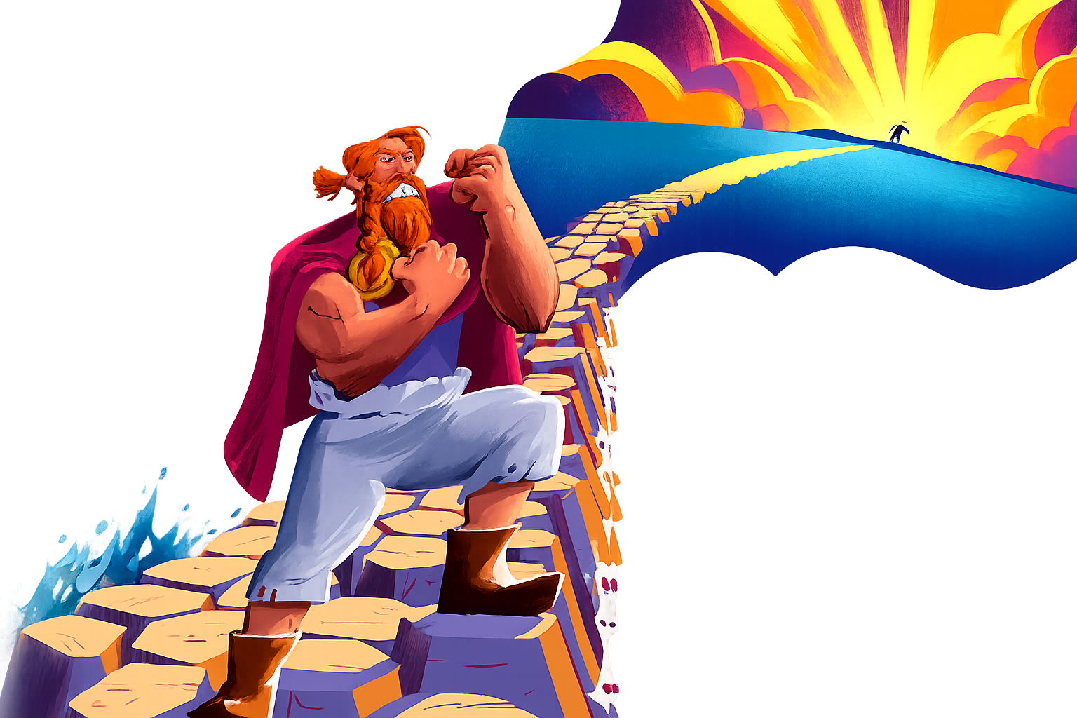 Finn McCool building the stone causeway