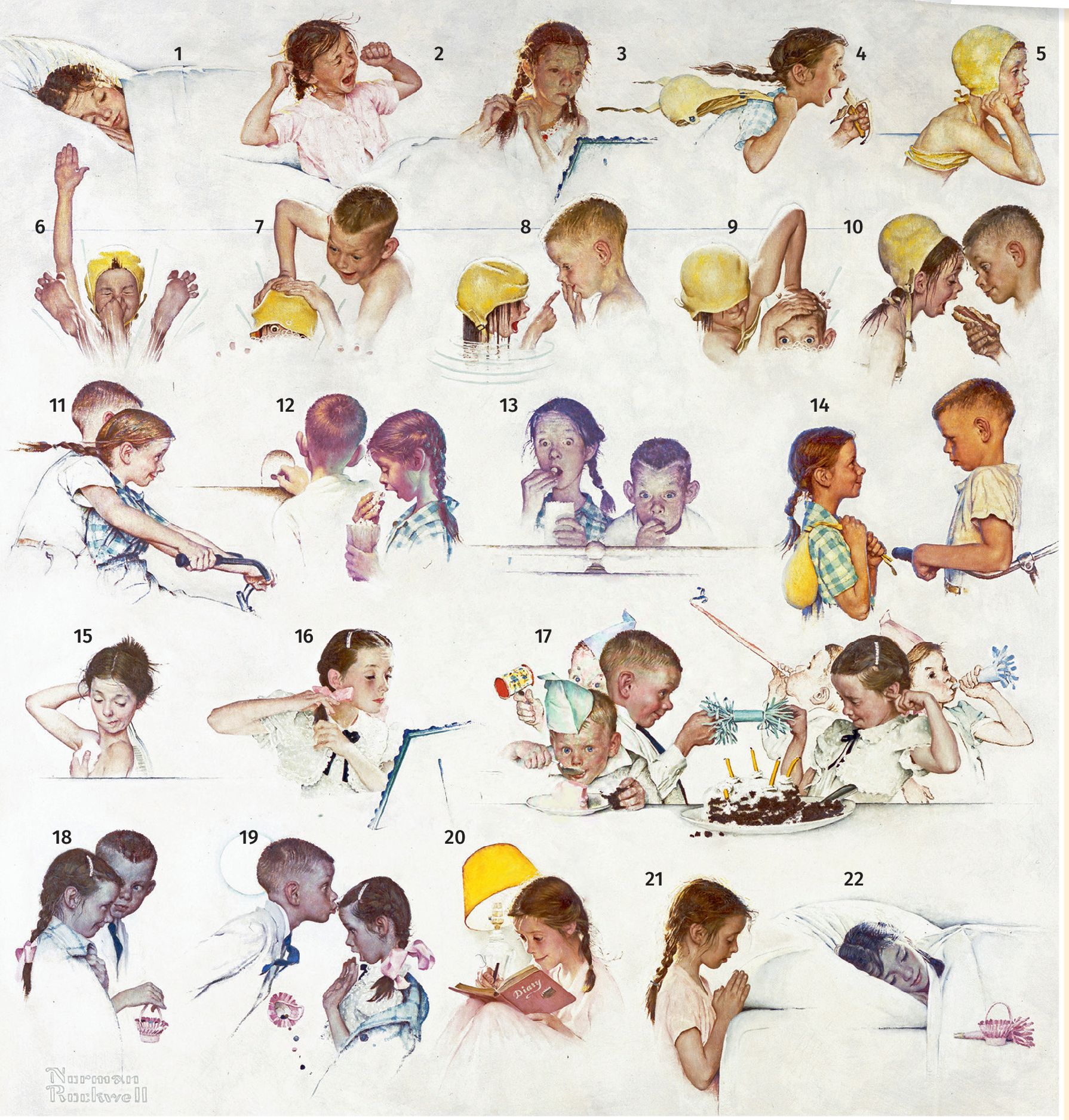 Day in the Life of a Girl by Norman Rockwell, 1952